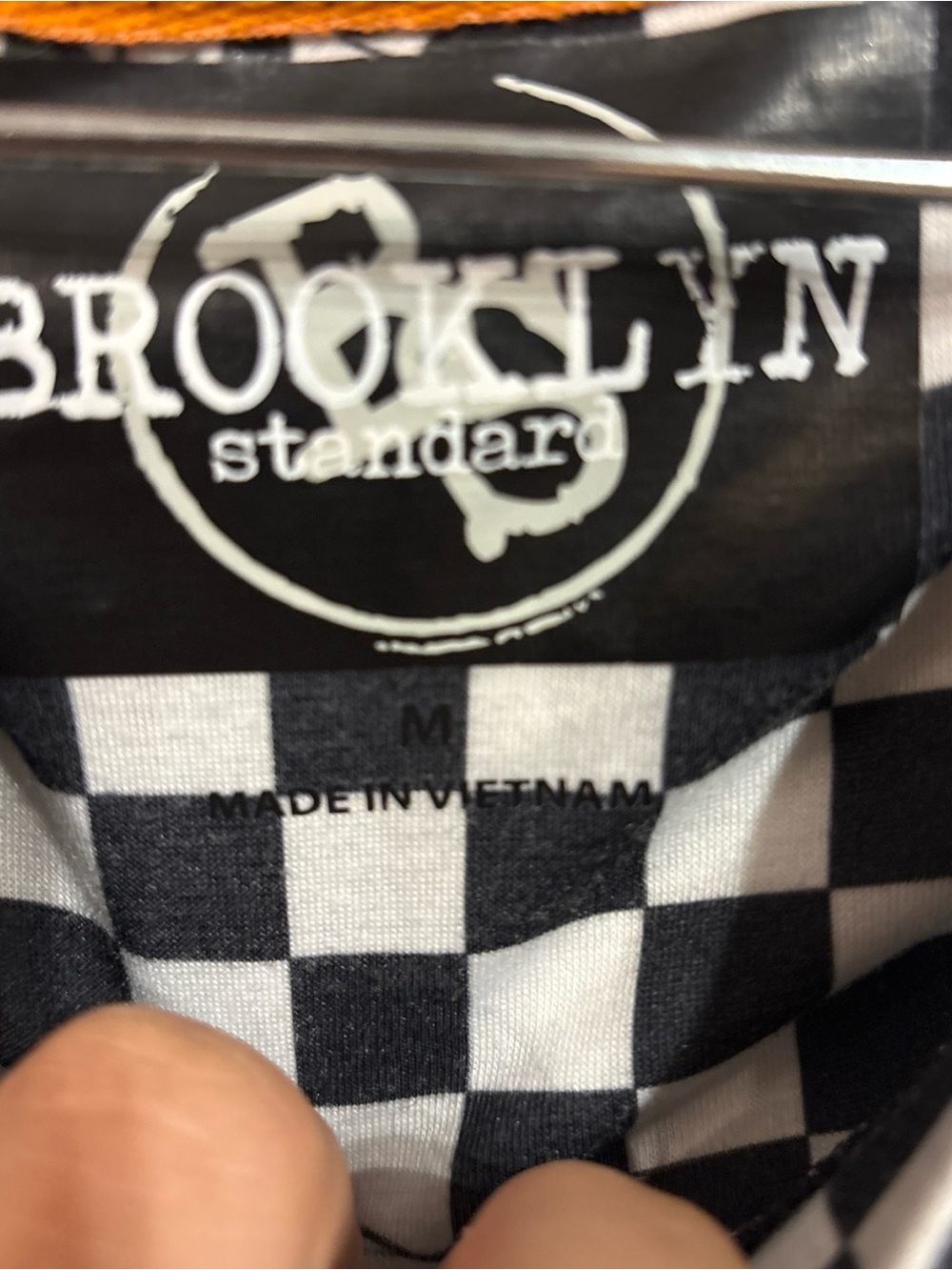 Checkerboard Skull Short-Sleeve Tee - Black/White - Picture 2 of 4